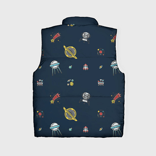 Женский жилет Паттерн - галактика / 3D-Черный – фото 2