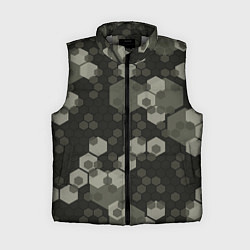 Женский жилет Зеленый камуфляж из сот, цвет: 3D-светло-серый