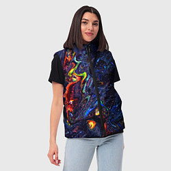 Женский жилет Размытые космические краски, цвет: 3D-светло-серый — фото 2