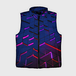 Женский жилет Неоновые треугольники с подсветкой