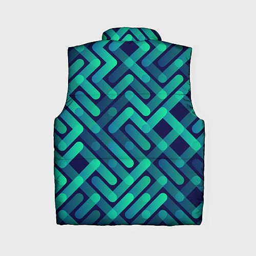 Женский жилет Бирюзовые линии / 3D-Черный – фото 2