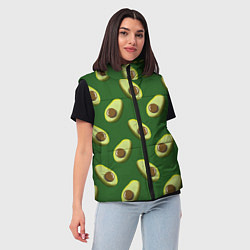 Женский жилет Авокадо - паттерн, цвет: 3D-черный — фото 2