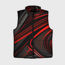 Женский жилет Black and red abstract