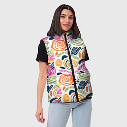 Женский жилет Геометрический паттерн, цвет: 3D-черный — фото 2