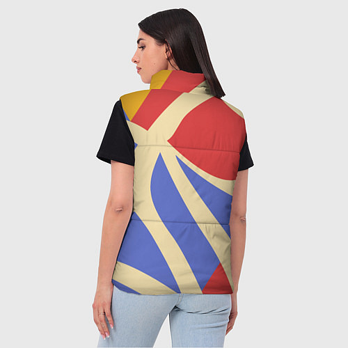 Женский жилет Абстракция в стиле модерн / 3D-Светло-серый – фото 4