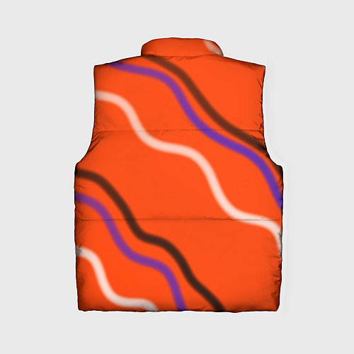 Женский жилет Красный фон и волны / 3D-Красный – фото 2