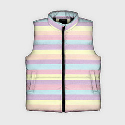 Женский жилет Пастельные линии - текстура свитера