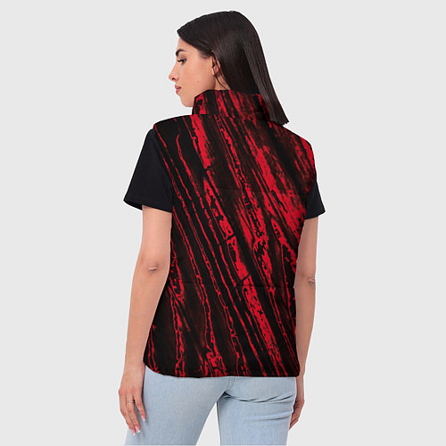 Женский жилет Красные полосы / 3D-Красный – фото 4