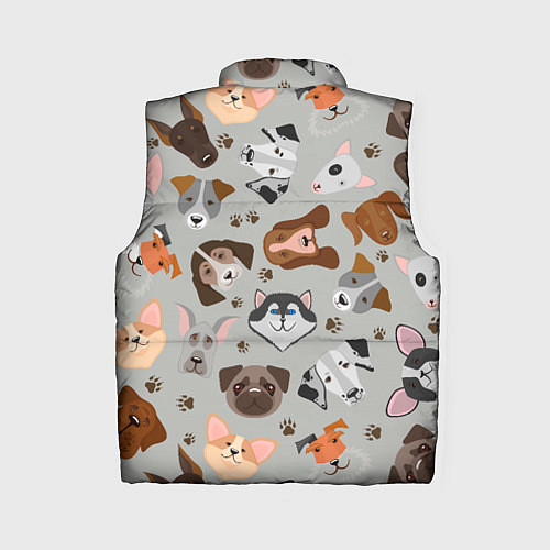 Женский жилет Dog pattern color / 3D-Черный – фото 2