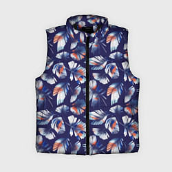 Женский жилет Орнамент перья, цвет: 3D-черный