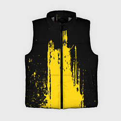 Женский жилет Фонтан бурлящей желтой краски