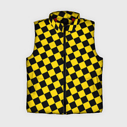 Женский жилет Черно-желтая мелкая клетка