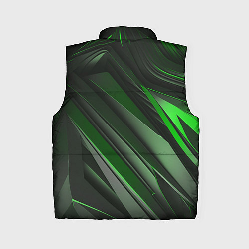 Женский жилет Green black abstract / 3D-Черный – фото 2