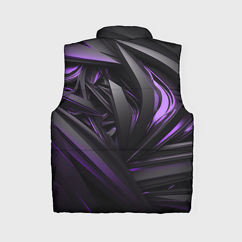 Женский жилет Черно-фиолетовые объекты / 3D-Светло-серый – фото 2