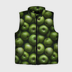 Женский жилет Сочная текстура из зеленых яблок
