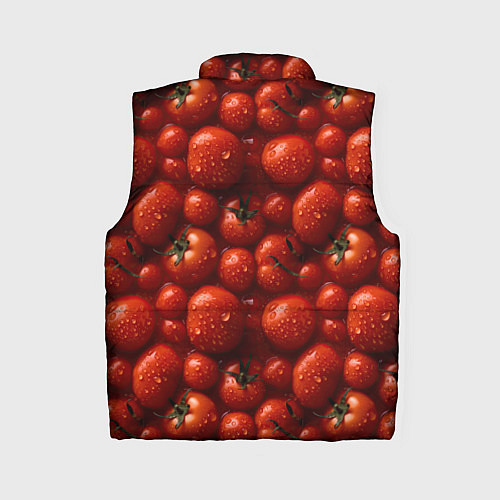 Женский жилет Сочная текстура из томатов / 3D-Черный – фото 2