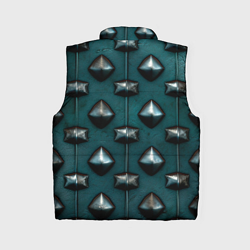 Женский жилет Зелёная шипованная броня / 3D-Черный – фото 2