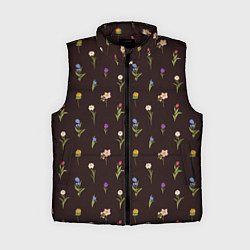 Женский жилет Узор из весенних цветов