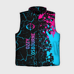 Женский жилет Ozzy Osbourne - neon gradient: по-вертикали, цвет: 3D-черный