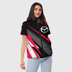 Женский жилет Mazda fast lines, цвет: 3D-черный — фото 2