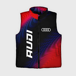 Женский жилет Audi красный карбон, цвет: 3D-черный