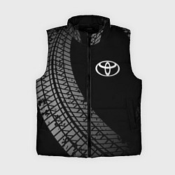 Женский жилет Toyota tire tracks, цвет: 3D-черный