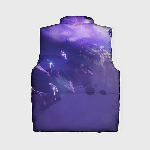 Женский жилет Фиолетовый необъятный космос / 3D-Красный – фото 2