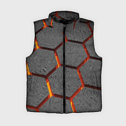 Женский жилет Металлические плиты и лава