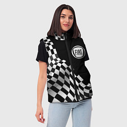 Женский жилет Fiat racing flag, цвет: 3D-черный — фото 2