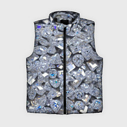 Женский жилет Россыпь бриллиантов, цвет: 3D-черный