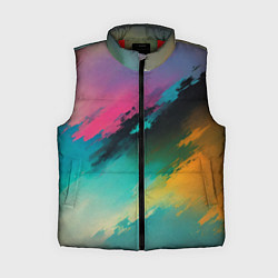 Женский жилет Абстрактный туман, цвет: 3D-красный