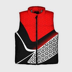 Женский жилет Геометрическая униформа - красная, цвет: 3D-светло-серый