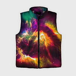 Женский жилет Небула в космосе разноцветная - нейронная сеть, цвет: 3D-светло-серый