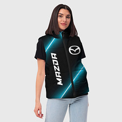 Женский жилет Mazda неоновые лампы, цвет: 3D-черный — фото 2