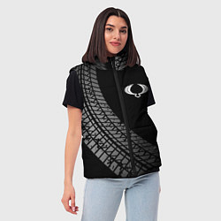 Женский жилет SsangYong tire tracks, цвет: 3D-черный — фото 2