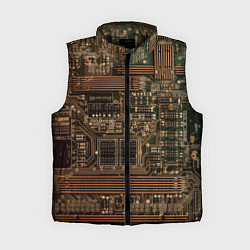 Женский жилет Старая печатная плата, цвет: 3D-черный