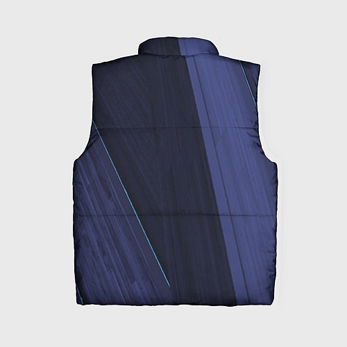 Женский жилет Синие и тёмные полосы / 3D-Красный – фото 2