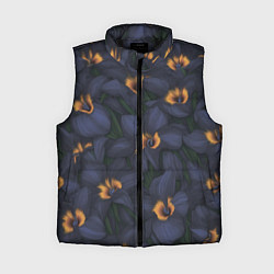 Женский жилет Темно-синие цветы
