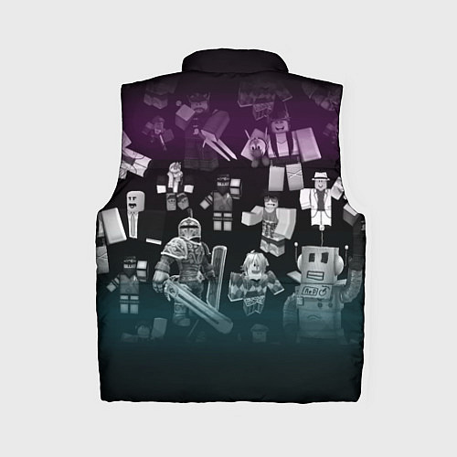 Женский жилет Роблокс персонажи под градиентом / 3D-Черный – фото 2