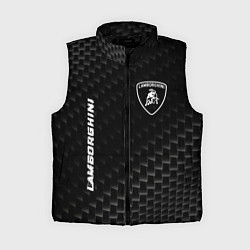 Женский жилет Lamborghini карбоновый фон, цвет: 3D-черный