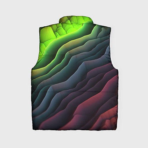 Женский жилет Объемные волнистые полосы / 3D-Красный – фото 2