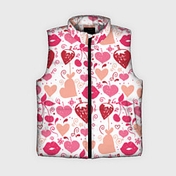 Женский жилет Клубничная любовь, цвет: 3D-светло-серый