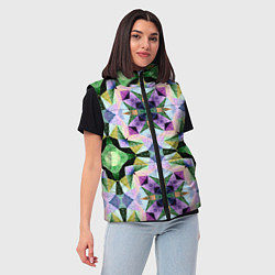 Женский жилет Разноцветная мраморная мозаика, цвет: 3D-светло-серый — фото 2