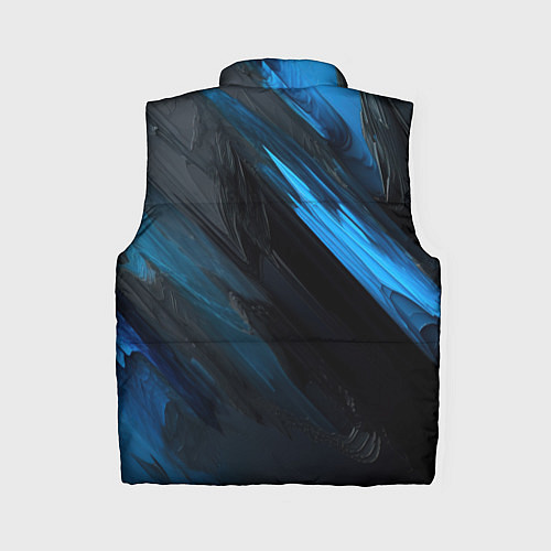 Женский жилет Синяя краска на черном фоне / 3D-Светло-серый – фото 2