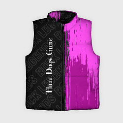 Женский жилет Three Days Grace rock legends: по-вертикали, цвет: 3D-черный