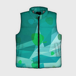 Женский жилет Листочки и треугольники, цвет: 3D-светло-серый