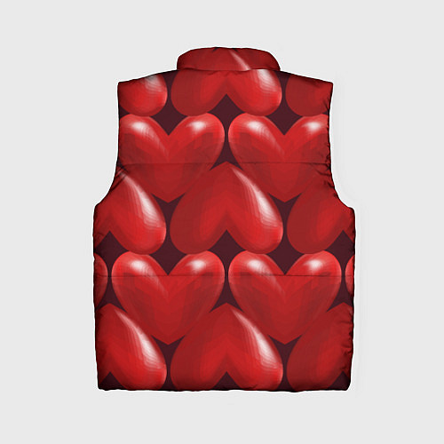 Женский жилет Red hearts / 3D-Черный – фото 2