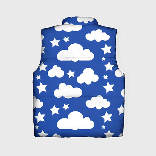 Женский жилет Облака и звёздочки / 3D-Черный – фото 2