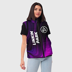 Женский жилет Linkin Park violet plasma, цвет: 3D-черный — фото 2