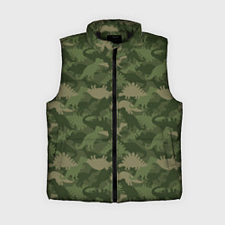 Женский жилет Камуфляж из динозавров